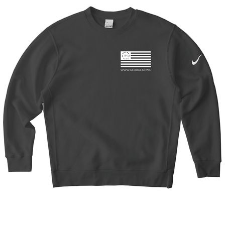 GN X NIKE, 250TH, a Anthracite Nike Club Fleece Crewneck Sweatshirt