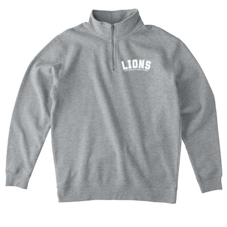 Simple Lions, a Grey Heather Midweight Quarter Zip Pullover