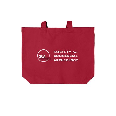 SCA Cotton Canvas Tote Bag, a Deep Red Cotton Canvas Tote Bag
