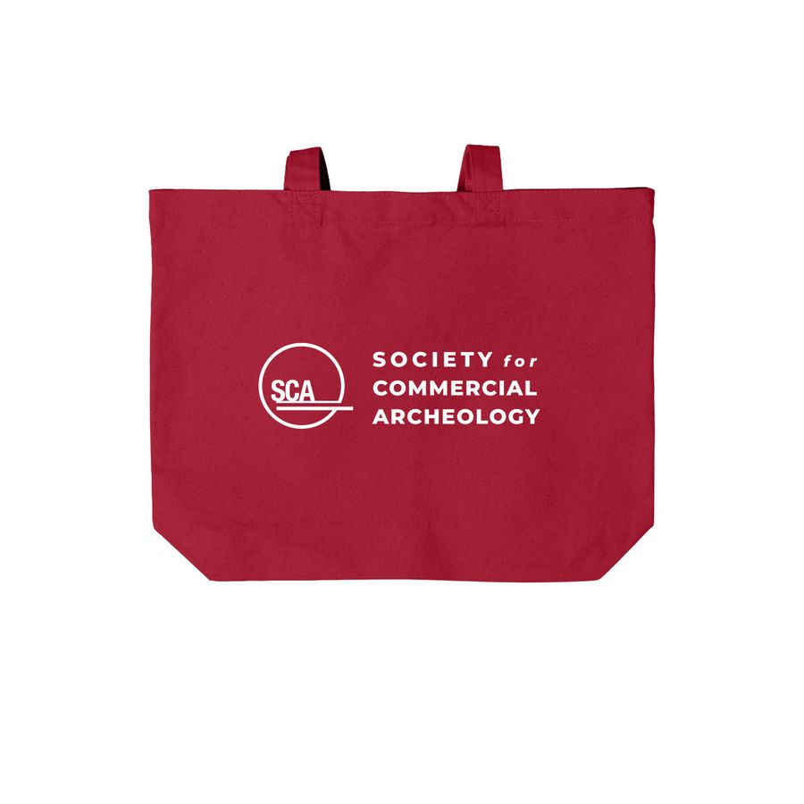 SCA Canvas Tote Bag, a Deep Red Cotton Canvas Tote Bag