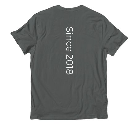 Ztrav vlog crew, a Terrain Grey Allmade Organic Cotton Unisex Tee (back-view)