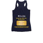 Charlie and the Chocolate Factory, a Navy Women's Racerback (back-view)