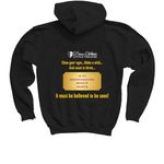 Charlie and the Chocolate Factory, a Black Youth Pullover Hoodie (back-view)