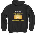 Charlie and the Chocolate Factory, a Black Pullover Hoodie (back-view)