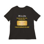 Charlie and the Chocolate Factory, a Black Women?s Relaxed Cotton Tee (back-view)