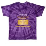 Charlie and the Chocolate Factory, a Purple Classic Tie Dye Tee (back-view)