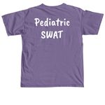 Pediatric SWAT Team, a Grape Comfort Colors Unisex Tee (back-view)