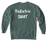Pediatric SWAT Team, a Blue Spruce Comfort Colors Crewneck Sweatshirt (back-view)