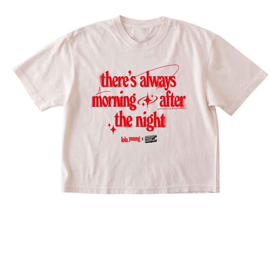 Lola Young X Calm Lifelines T Shirt, a Ivory Comfort Colors Boxy Tee