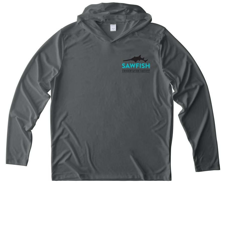 SCS Long Sleeve Activewear, a Dark Smoke Grey UV Performance Long Sleeve Hoodie