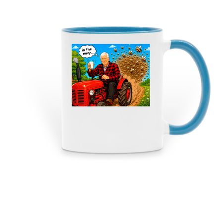 Joe?s Birthday Bash, a Light Blue Two-Tone Ceramic Mug