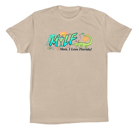 "Man, I Love FL" Tee, a Tan Premium Cotton Tee