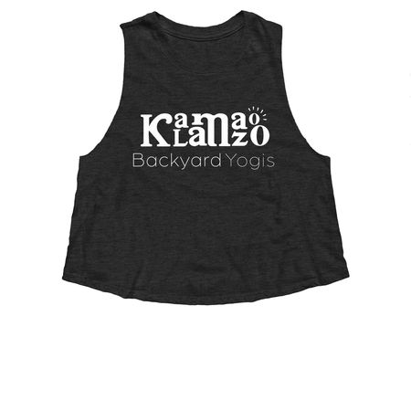 Support a Dedicated Kalamazoo Member in Need, a Dark Grey Heather Women?s Cropped Racerback Tank