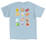 All Foods Fit, a Light Blue Classic Unisex Tee (back-view)