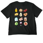 All Foods Fit, a Vintage Black Women's Heavyweight Tee (back-view)
