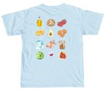 All Foods Fit, a Chambray Comfort Colors Unisex Tee (back-view)