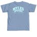 Myles Speaks 2026, a Washed Denim Comfort Colors Unisex Tee (back-view)
