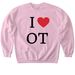 I heart OT, a Light Pink Softstyle Crewneck Sweatshirt