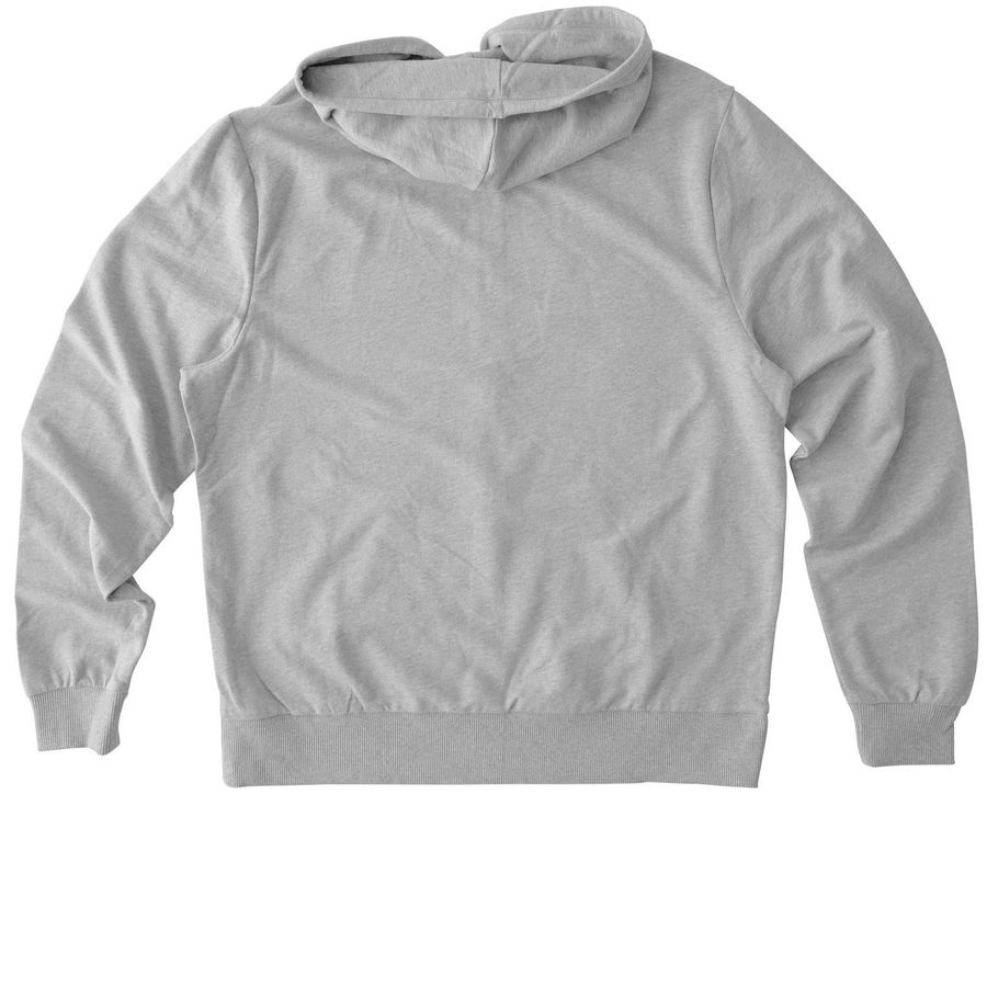 PLC Zip-Up Hoodie, a Granite Grey Heather Allmade Organic French Terry Zip Up Hoodie (back-view)
