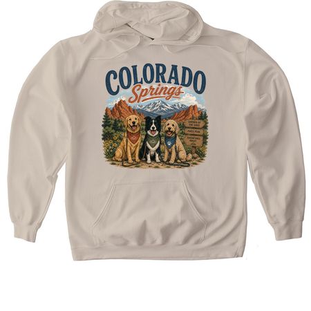 Colorado Springs, a Sand Gildan Softstyle Pullover Hoodie