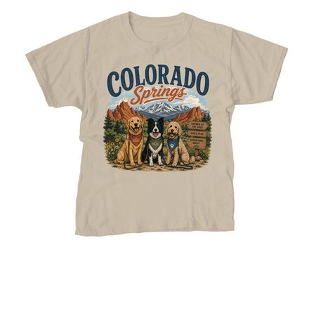 Colorado Springs, a Sand Youth Unisex Tee