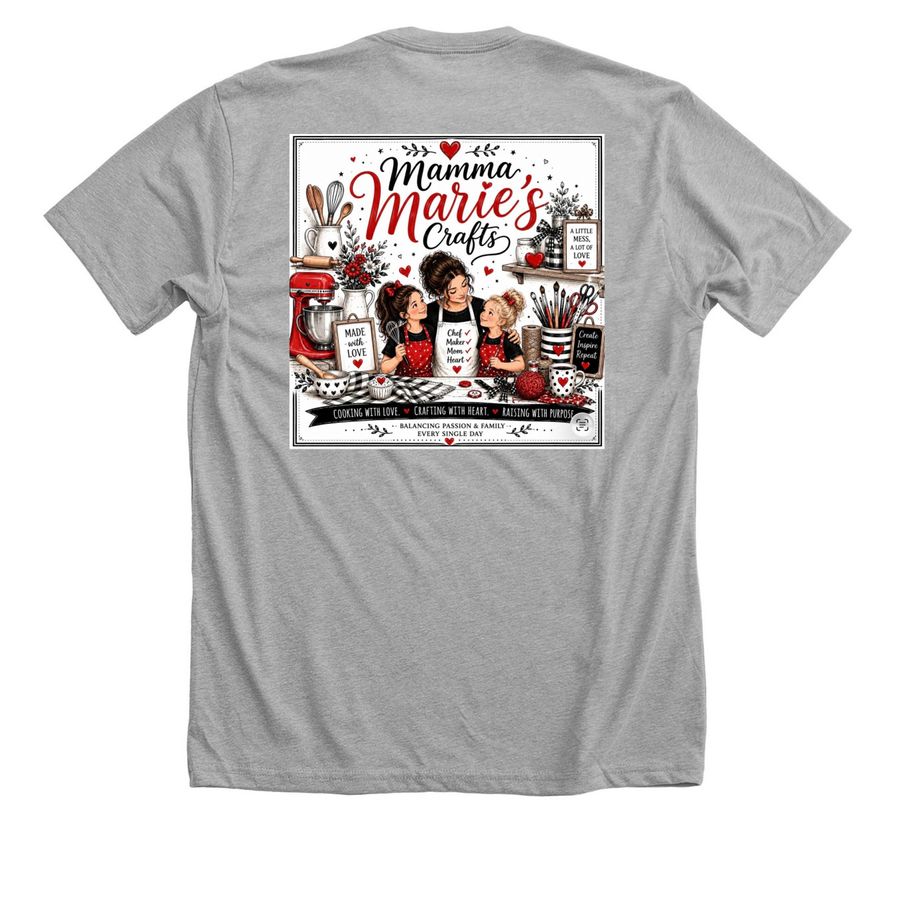 Mamma Marie?s Crafts, a Athletic Heather Premium Unisex Tee (back-view)