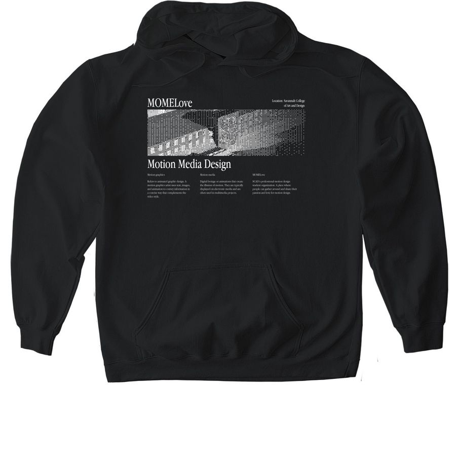 MOMELove *NEW*, a Black Gildan Softstyle Pullover Hoodie