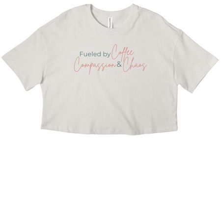 Fueled by Chaos&nbsp;, a Vintage White Women?s Cropped Cotton Tee