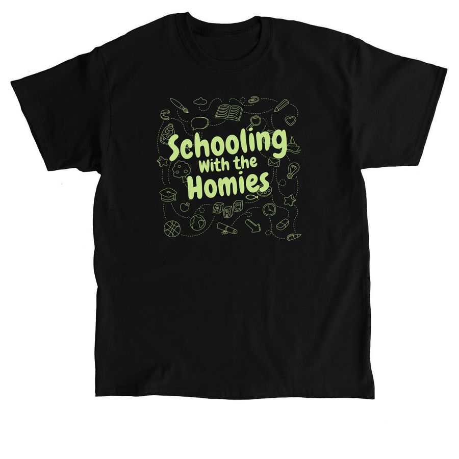 Schooling With the Homies ?, a Black Classic Unisex Tee
