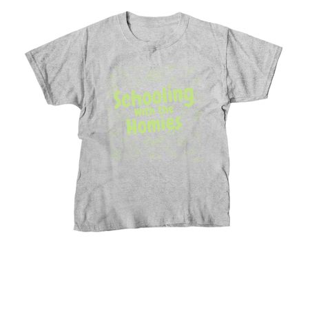 Schooling With the Homies ?, a Sport Grey Youth Unisex Tee