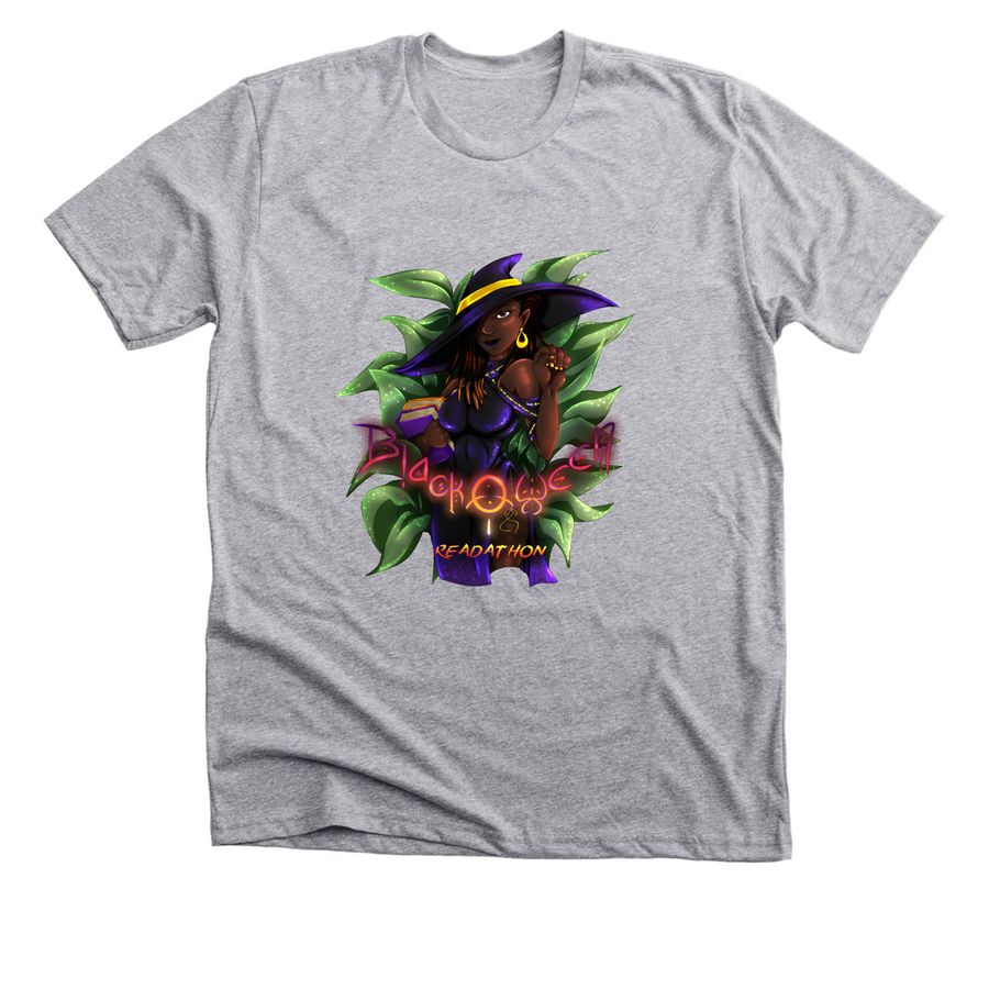 Blackoween?&nbsp;Readathon, a Athletic Heather Premium Unisex Tee