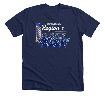 Region One Love, a Solid Navy Blend Premium Unisex Tee