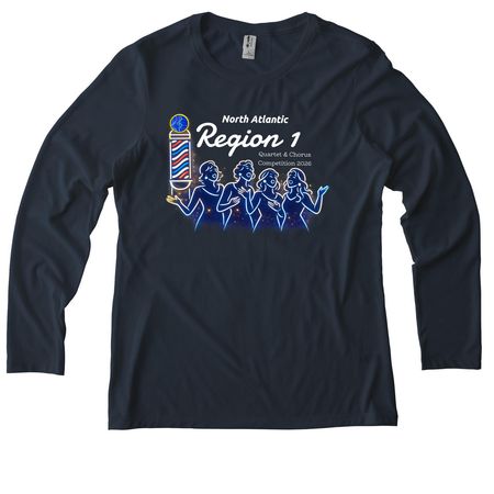 Region One Love, a Rebel Blue Allmade Eco Triblend Women?s Long Sleeve Tee