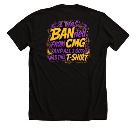 BANanaCadabra! T-Shirt, a Solid Black Blend Premium Unisex Tee (back-view)