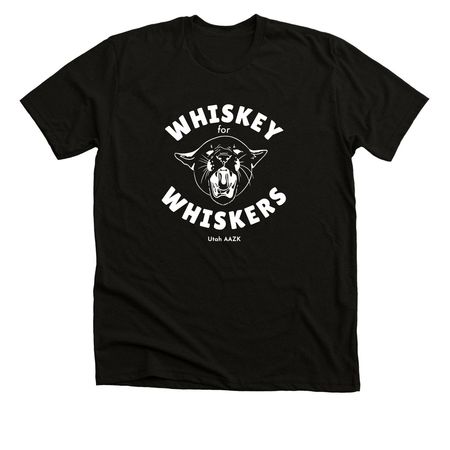 Whiskey for Whiskers, a Black Heather Premium Unisex Tee
