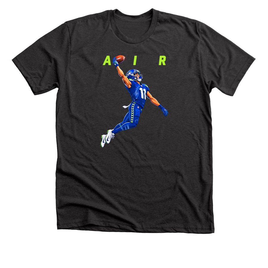 Seattle Seahawks No 11 Air NFL Football T-Shi, a Dark Grey Heather Premium Unisex Tee