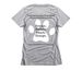 I adopted from SNARR, a Dark Heather Grey Women's Slim Fit Tee (back-view)