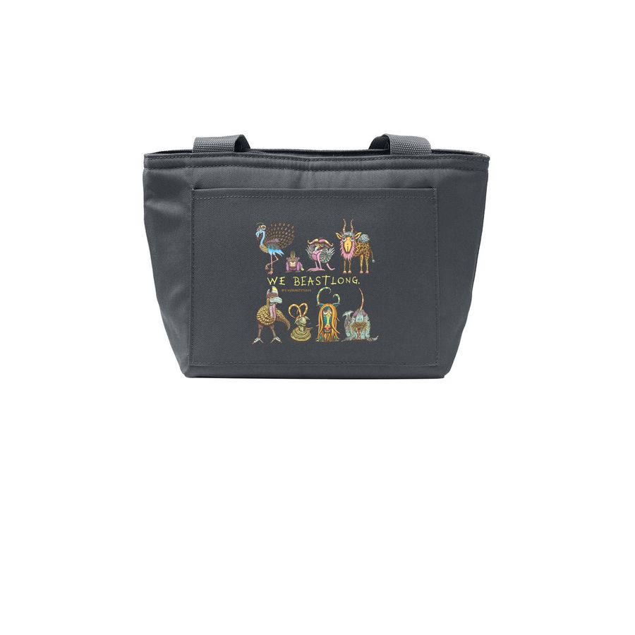 Beastly Lunch Tote, a Grey Steel Insulated Lunch Tote
