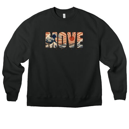 Move, a Vintage Black Premium Heavyweight Crewneck Sweatshirt