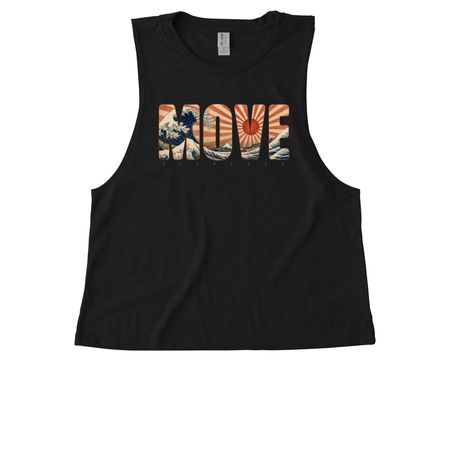 Move, a Deep Black Allmade Eco Triblend Women?s Muscle Tank