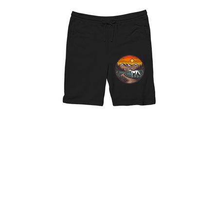 Loving Wildlife, a Black Midweight Fleece Shorts