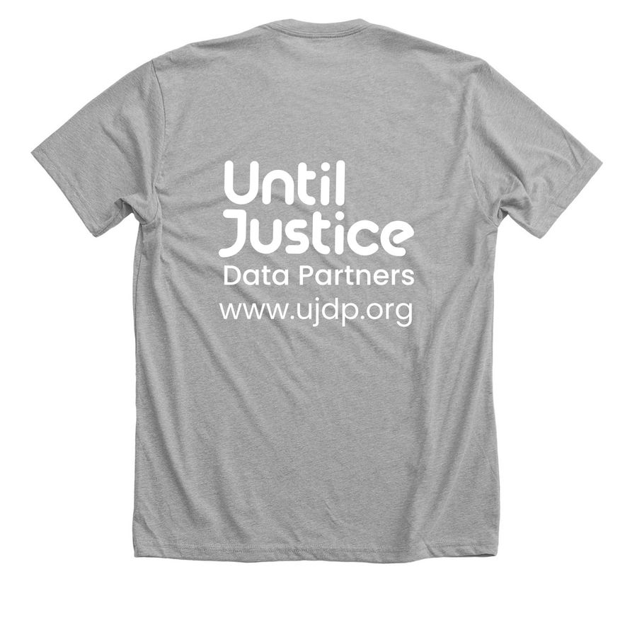 The data says NO to data centers!, a Athletic Heather Premium Unisex Tee (back-view)