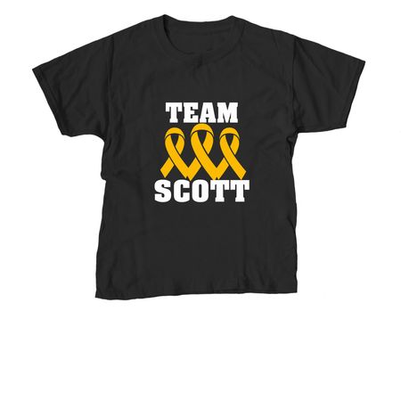Team Scott, a Black Youth Unisex Tee