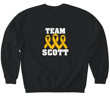 Team Scott, a Black Softstyle Crewneck Sweatshirt