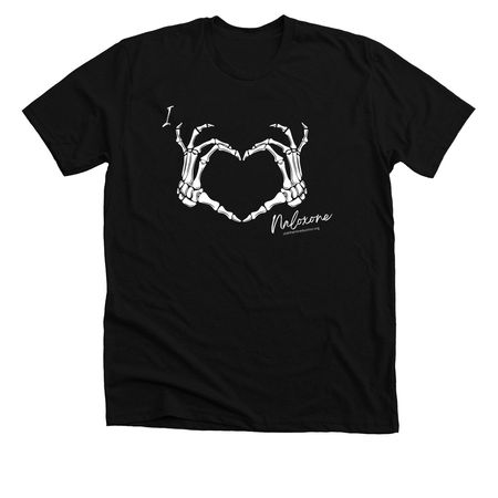 I Love Naloxone, a Solid Black Blend Premium Unisex Tee