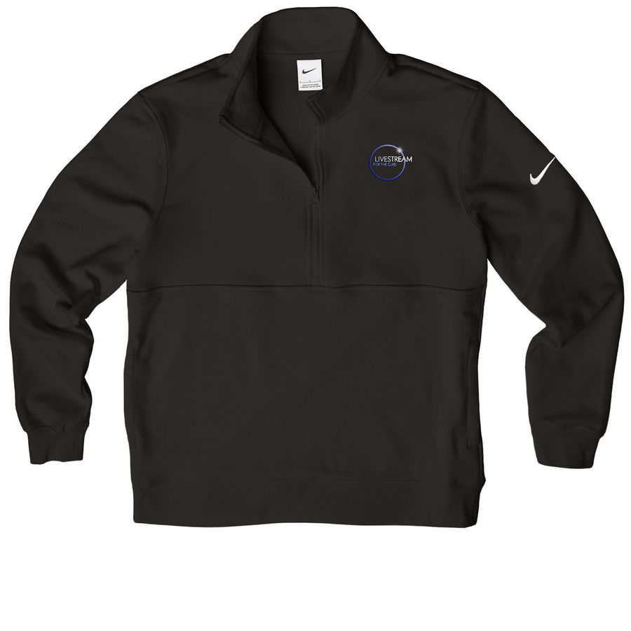 Livestream for the Cure X Polos & Stuff, a Black Nike Club Fleece Half Zip Pullover