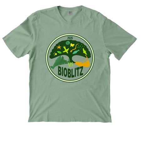 2026 Inter-Island BioBlitz Shirts, a Lichen Green Allmade Organic Cotton Mineral Dye Tee