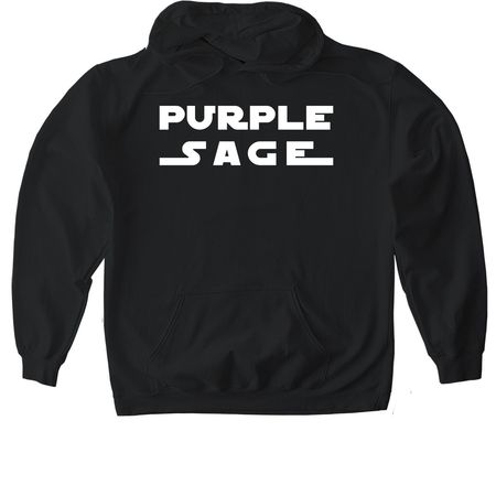 2022 - 23 Purple Sage Shirt, a Black Gildan Softstyle Pullover Hoodie