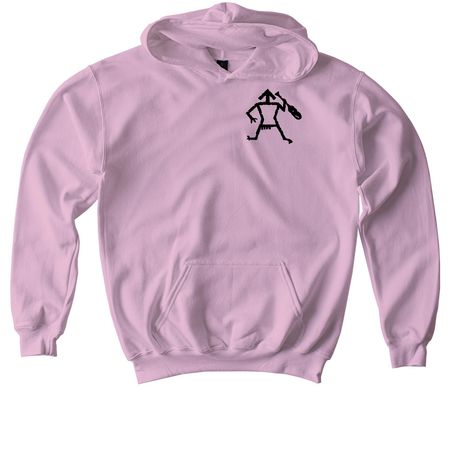 Lochsa Map, a Light Pink Softstyle Youth Pullover Hoodie