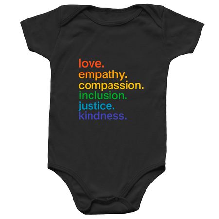 Justice Warrior Onesie, a Black Infant Onesie